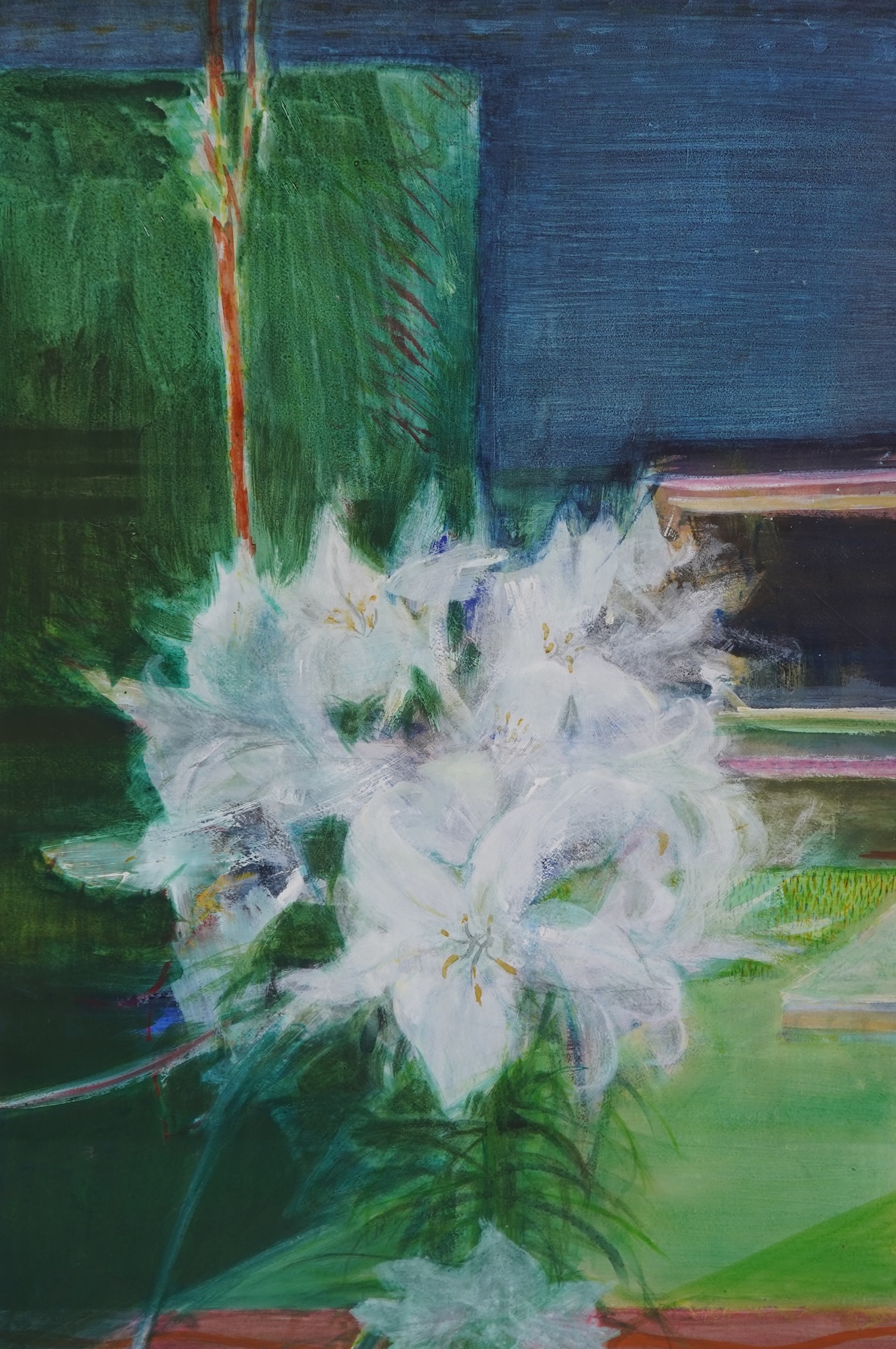 John Houston OBE, RSA, 1930-2008, 'Lilies and Garden'